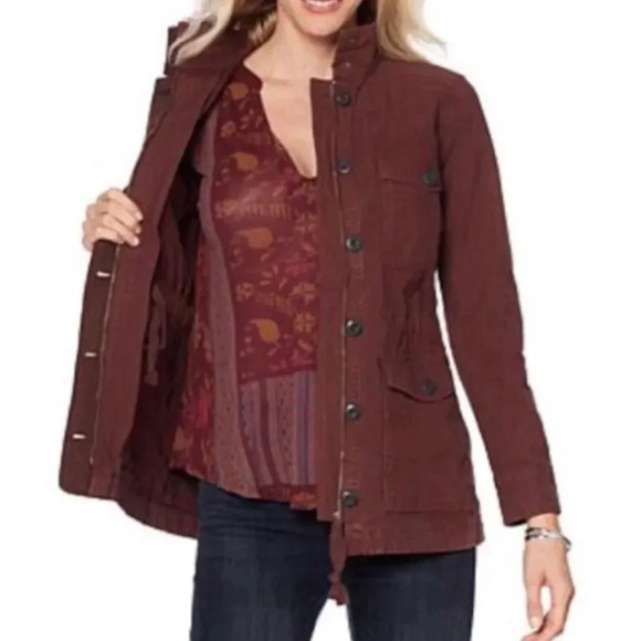 Lucky Brand Maroon Utility Jacket Size S - Picture 14 of 14